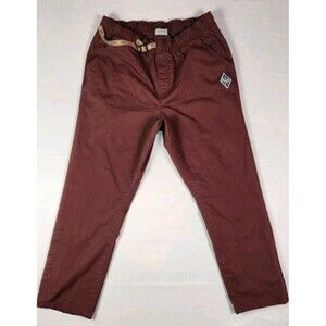 Prana Pants Mens S Burgundy Clay Mojave Organic Cotton Hike Climb Gorp Outdoor